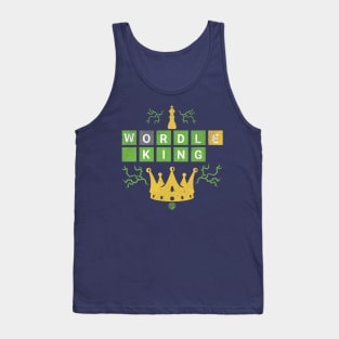 Wordle King Funny Word Game Gift Idea Tank Top